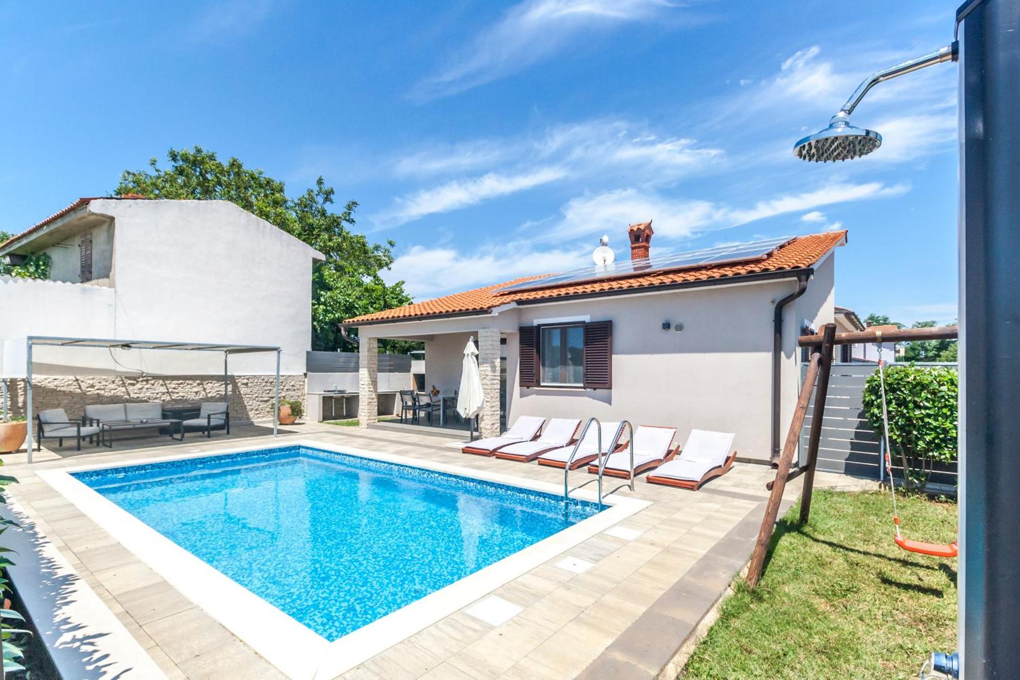 Villa Gortan - Pool House For 7 Guests Near Pula Istria - Ferienhaus Istrien Marčana Zewnętrze zdjęcie