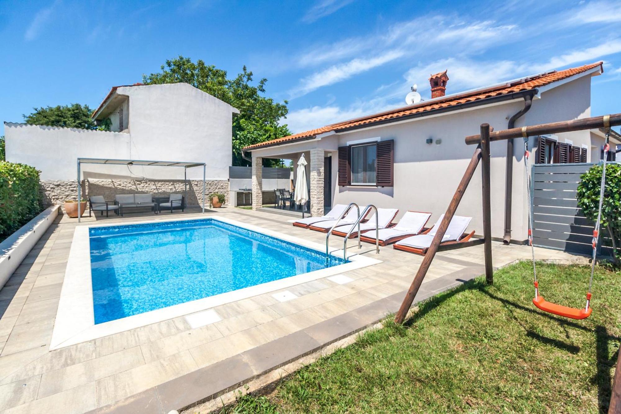 Villa Gortan - Pool House For 7 Guests Near Pula Istria - Ferienhaus Istrien Marčana Zewnętrze zdjęcie