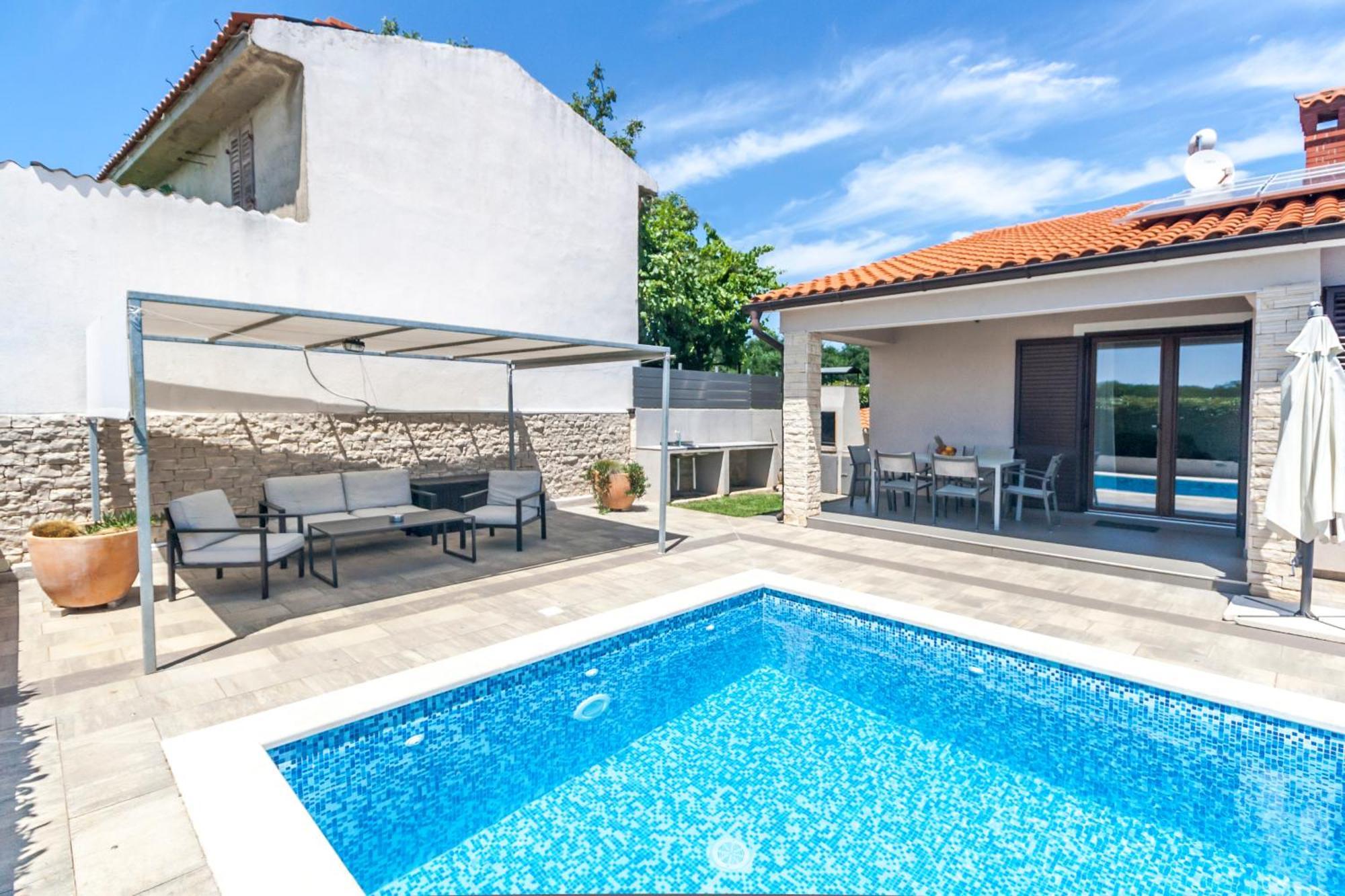 Villa Gortan - Pool House For 7 Guests Near Pula Istria - Ferienhaus Istrien Marčana Zewnętrze zdjęcie